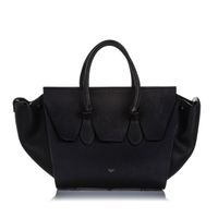 Small Tie Leather Tote Bag - thumbnail