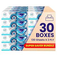 Fine Classic Euphoria Facial Tissue, Sterilized Tissue Box 2 Ply X 130 Sheets (Pack of 30)