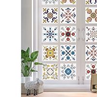 24pcs Waterproof Creative Nordic Color Tiles Stickers Kitchen Bathroom Living Room Self-adhesive Wall Stickers Waterproof Tile Stickers miniinthebox - thumbnail
