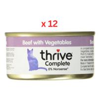 Thrive Complete Cat Beef With Vegetables Wet Food - 12x75gm