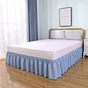 Basics Ruffled Bed Skirt Dust Ruffle Wrap Around Easy OnOff And Fit Wrinkle And FadeResistant Solid Color Lightinthebox