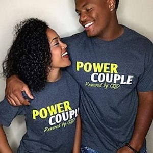 Couple Tshirt Letter Valentine's Day 1pc Couple's Men's Women's T shirt Tee Crew Neck Dark Gray Gray Valentine's Day Date Short Sleeve Print Fashion Casual Lightinthebox