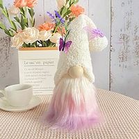 Cute Plush Faceless Elderly Doll: Adorable Holiday Gnome Butterfly Plushie, Perfect for Tabletop Decorative Display and Children's Gifts Lightinthebox