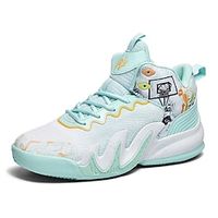 Men's Basketball Shoes Comfort Shoes Basketball Casual Athletic PU Slip Resistant Lace-up White  Purple White  Green Gray Fall Lightinthebox - thumbnail