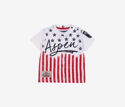Toddlers Boys Graphic Print T-Shirt White Toddlers Boys Graphic Print T-Shirt White