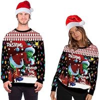 The Grinch Grinch Ugly Christmas Sweater  Sweatshirt Hoodie Print Front Pocket Graphic Hoodie For Men's Women's Unisex Adults' 3D Print 100% Polyester Party Festival Lightinthebox - thumbnail
