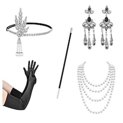 Head Jewelry Necklace Earrings Outfits Flapper Headband Vintage 1920s The Great Gatsby Alloy For The Great Gatsby Cosplay Carnival Women's Costume Jewelry Fashion Jewelry Lightinthebox