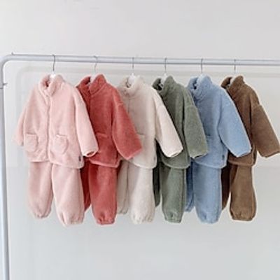 Kids Girls' Pajama Set Long Sleeve Pink Red Blue Solid Color Spring Fall Active School 7-13 Years Lightinthebox Kids Girls' Pajama Set Long Sleeve Pink Red Blue Solid Color Spring Fall Active School 7-13 Years Lightinthebox