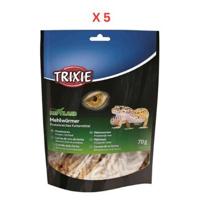 Trixie Dried Mealworms for Reptiles 70g Pack Of 5