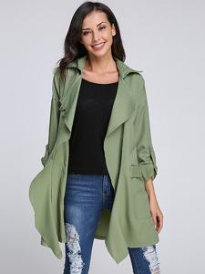 Long Sleeve Drawstring Elastic Lapel Jacket