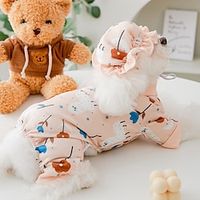 Dog Cat Jumpsuit Cartoon Fashion Cute Holiday Casual / Daily Dog Clothes Puppy Clothes Dog Outfits Soft Blue Purple Yellow Costume for Girl and Boy Dog Cloth XS S M L XL 2XL miniinthebox - thumbnail