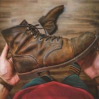 Men's Boots Biker boots Motorcycle Boots Retro Walking Casual Daily Leather Comfortable Booties  Ankle Boots Loafer Brown Spring Fall Lightinthebox - thumbnail