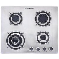 Olsenmark 2 In 1 Gas Hob Silver & Black, OMCH1824