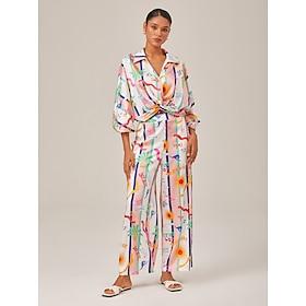Tropical Print Two-Piece Vacation Set