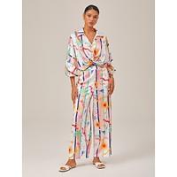 Tropical Print Two-Piece Vacation Set