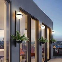 Outdoor Indoor Glass Wall Lamp Waterproof IP65 E27 Simple Globe Design Plant  Wall Light Wall Sconce Iron Art Metal Wall Lantern for Restaurant Aisle Bar Study Corridor Dining Room 110-240V Lightinthebox - thumbnail