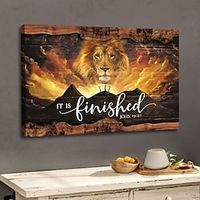 Christian Wall Art Canvas Jesus Lion Easter Prints and Posters Pictures Decorative Fabric Painting For Living Room Pictures No Frame miniinthebox
