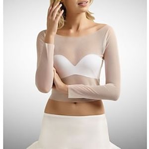 Shawls Women's Wrap Pure Elegant Long Sleeve Tulle Wedding Wraps With Pure Color For Party Spring  Summer miniinthebox