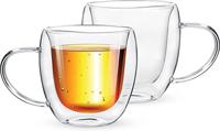 Royalford Brs 2pc Double Wall Mug Set 250Ml - CLEAR - RF10528