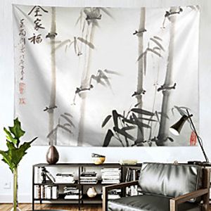 Chinese Ink Painting Style Wall Tapestry Art Decor Blanket Curtain Hanging Home Bedroom Living Room Decoration Polyester Bamboo miniinthebox