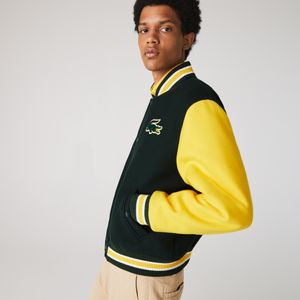 Men's Lacoste LIVE Two-Tone Wool Blend Bomber Jacket