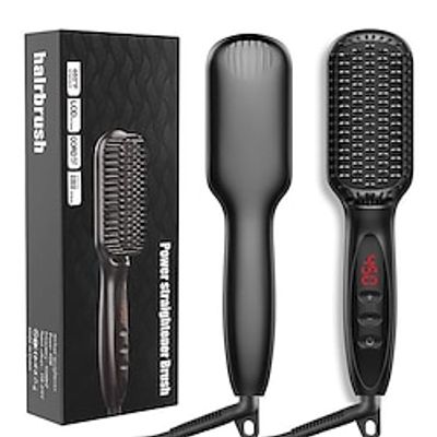 Heating Straightening Comb Hair Straightener Brush Men Quick Beard Straightener Brush Beard Comb Styling Iron Smoothing Comb Lightinthebox