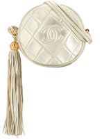 Chanel Pre-Owned quilted logo cross body bag - GOLD - thumbnail