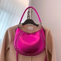 Women's Shoulder Bag PU Leather Daily Large Capacity Solid Color Black Gold Rose Pink Lightinthebox