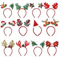 Rondom 12 Pcs christmas headband Christmas Hat Children's Adult Non-woven Hat Deer Horn Hat Holiday Gift Party Decoration And Dressing Up Hat Lightinthebox - thumbnail