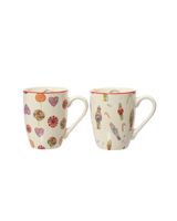 Kaemingk Decoris Mug Porcelain with Ear Decal Assorted 1 Piece