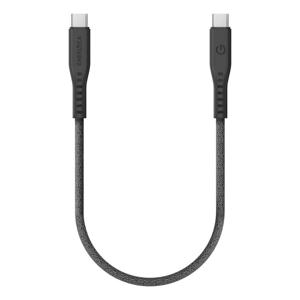 Energea Flow USB 3.2 Gen 2 USB-C To USB-C Cable 10Gbps 240W With Velcro Cable Tie 30cm - Black