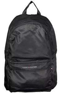 Tommy Hilfiger Black Polyester Backpack (TO-20407)