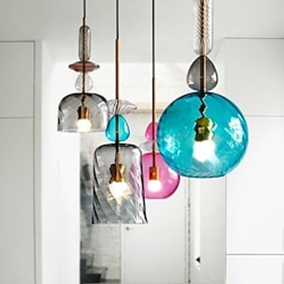 Simplicity Clear Glass Pendant Lamp Nordic Modern Design Restaurant Droplight Home Decor E27 Ceiling Hanging Lamp for Cafe Loft Dessert Shop Bar 110-240V Lightinthebox