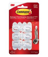 Command White Mini 6 Hooks And 8 Strips