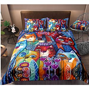 Colorful Tie Dye Duvet Cover Set Boho Hippie Bedding Set Rainbow Tie Dyed Comforter Cover Queen 3 Pieces for Kids Teens Adults 1 Lightinthebox