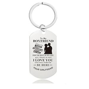 My Love Keychains Gift For Husband Wife Anniversary Valentines Day Birthday Boyfriend Girlfriend Engraved Metal Couple Keychains Keychain Pendant Stainless Steel Couple Valentine's Day Gift Keychain Lightinthebox