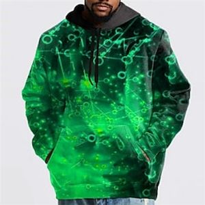Men's Plus Size Hoodie Big and Tall Graphic Prints Hooded Long Sleeve Spring   Fall Basic Designer Plus Size Casual Daily Sports Tops miniinthebox