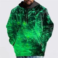 Men's Plus Size Hoodie Big and Tall Graphic Prints Hooded Long Sleeve Spring   Fall Basic Designer Plus Size Casual Daily Sports Tops miniinthebox - thumbnail