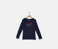 Kids Girls Graphic Be Amazing Be Yourself Top  Navy/White - thumbnail