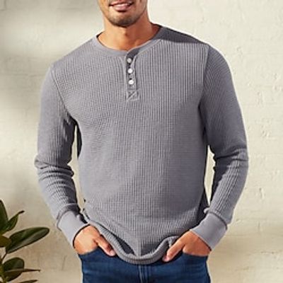Men's T shirt Tee Waffle Henley Shirt Henley Shirt Tee Top Long Sleeve Shirt Plain Henley Street Vacation Long Sleeve Clothing Apparel Fashion Designer Basic Lightinthebox Men's T shirt Tee Waffle Henley Shirt Henley Shirt Tee Top Long Sleeve Shirt Plain Henley Street Vacation Long Sleeve Clothing Apparel Fashion Designer Basic Lightinthebox