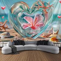 Crystal Heart Flower Hanging Tapestry Wall Art Large Tapestry Mural Decor Photograph Backdrop Blanket Curtain Home Bedroom Living Room Decoration Lightinthebox