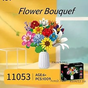 Building Blocks Bouquet Small Particles Of Immortal Roses Girls Puzzle Assembled Flower Toys Girls Series Valentine's Day Gift Lightinthebox