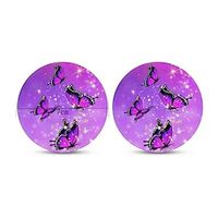 2pcs Car Coaster Blue Purple Crystal Butterfly Car Coaster Women's 2-Piece Set Car Accessories Cup Holder Mat Lightinthebox - thumbnail