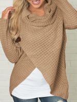 Fashion Stitching Knitted Sweaters