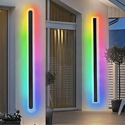 RGB WS2811 IC Phantom Waterproof Wall Light LED Outdoor RGB Decorative Wall Light with RF Remote Control Outdoor Wall Corridor Garden Door Outline Lightinthebox