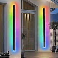 RGB WS2811 IC Phantom Waterproof Wall Light LED Outdoor RGB Decorative Wall Light with RF Remote Control Outdoor Wall Corridor Garden Door Outline Lightinthebox - thumbnail