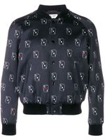 Saint Laurent SL Playing Card print varsity jacket - Blue - thumbnail