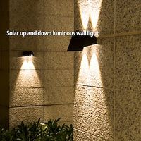 Led Solar Wall Light Outdoor Garden Villa Courtyard Wall Decoration Up And Down Light-Emitting Spotlights Lightinthebox