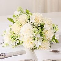 Ins Autumn Table Tennis Chrysanthemum Imitation Flower Raffi Joy Ball Artificial Flower Macaron Color Desktop Decoration Shooting Lightinthebox - thumbnail