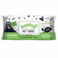 Bugalugs Fragrance Free Biodegradable Pet Wipes Pack Of 110 (Pack of 2)